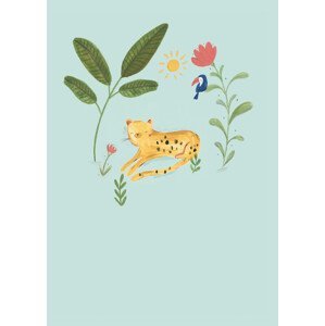 Ilustrace Jungle leopard, Laura Irwin, (30 x 40 cm)
