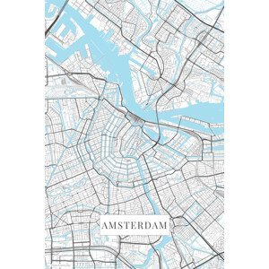 Mapa Amsterdam white, (26.7 x 40 cm)