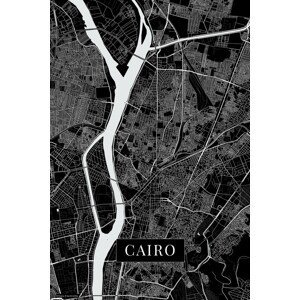 Mapa Cairo black, (26.7 x 40 cm)