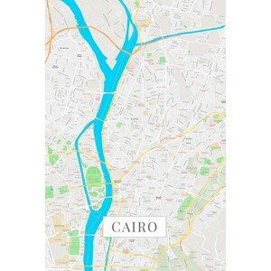 Mapa Cairo color, (26.7 x 40 cm)