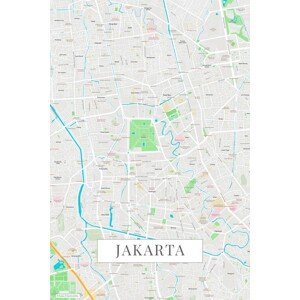 Mapa Jakarta color, (26.7 x 40 cm)