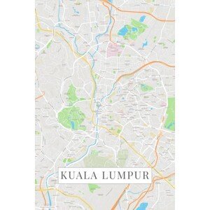 Mapa Kuala Lumpur color, (26.7 x 40 cm)