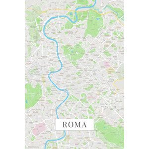 Mapa Roma color, (26.7 x 40 cm)