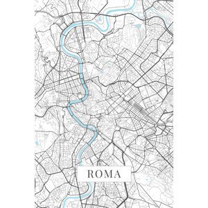 Mapa Roma white, (26.7 x 40 cm)
