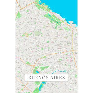 Mapa Buenos Aires color, (26.7 x 40 cm)