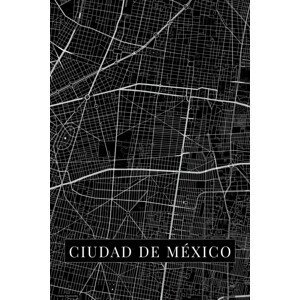 Mapa Ciudad de México black, (26.7 x 40 cm)