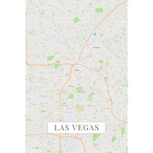 Mapa Las Vegas color, (26.7 x 40 cm)
