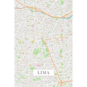 Mapa Lima color, (26.7 x 40 cm)