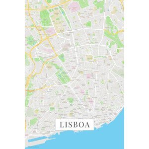 Mapa Lisboa color, (26.7 x 40 cm)