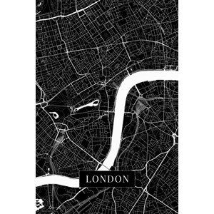 Mapa London black, (26.7 x 40 cm)