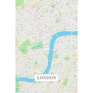 Mapa London color, (26.7 x 40 cm)