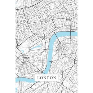 Mapa London white, (26.7 x 40 cm)