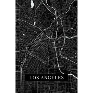 Mapa Los Angeles black, (26.7 x 40 cm)