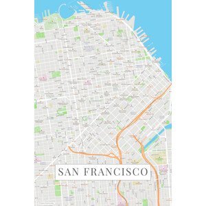 Mapa San Francisco color, (26.7 x 40 cm)