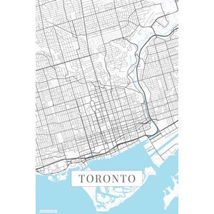 Mapa Toronto white, (26.7 x 40 cm)