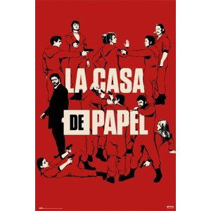 Plakát, Obraz - Money Heist (La Casa De Papel) - All Characters, (61 x 91.5 cm)