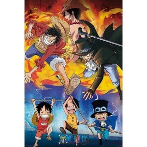 Plakát, Obraz - One Piece - Ace Sabo Luffy, (61 x 91.5 cm)