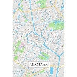 Mapa Alkmaar color, (26.7 x 40 cm)