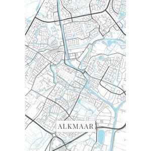 Mapa Alkmaar white, (26.7 x 40 cm)