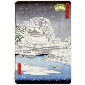 Hiroshige, Utagawa II - Obrazová reprodukce A village under the snow, Japan, (26.7 x 40 cm)