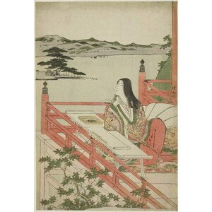 Kiyonaga, Torii - Obrazová reprodukce Murasaki Shikibu, 1779 - 1789, (26.7 x 40 cm)