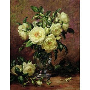 Williams, Albert - Obrazová reprodukce White Roses, (30 x 40 cm)