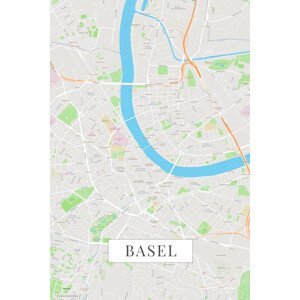 Mapa Basel color, (26.7 x 40 cm)