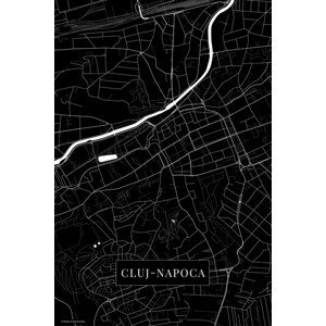 Mapa Cluj Napoca black, (26.7 x 40 cm)