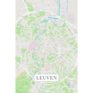Mapa Leuven color, (26.7 x 40 cm)