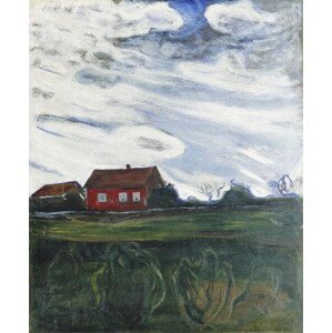 Munch, Edvard - Obrazová reprodukce The Red House, (35 x 40 cm)