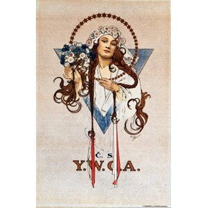 Mucha, Alphonse Marie - Obrazová reprodukce Czechoslovak YWCA Poster for the Young Women's Christian Association YWCA in Czechoslovakia - Lithography,