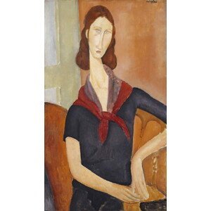 Modigliani, Amedeo - Obrazová reprodukce Jeanne Hebuterne (with a Scarf) 1919, (22.5 x 40 cm)