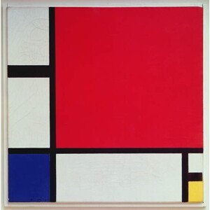 Mondrian, Piet - Obrazová reprodukce Composition with Red, (40 x 40 cm)