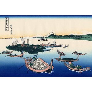 Hokusai, Katsushika - Obrazová reprodukce Tsukada Island in the Musashi province, (40 x 26.7 cm)