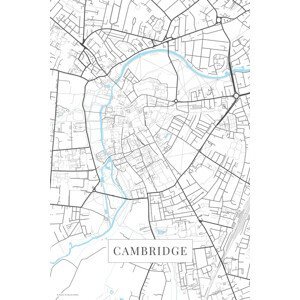 Mapa Cambridge white, (26.7 x 40 cm)