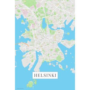 Mapa Helsinki color, (26.7 x 40 cm)