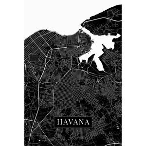 Mapa Havana black, (26.7 x 40 cm)