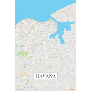 Mapa Havana color, (26.7 x 40 cm)