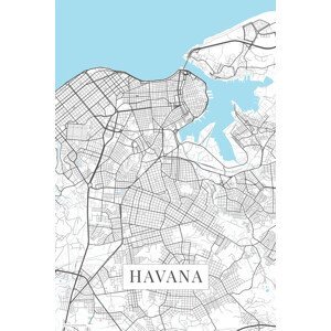 Mapa Havana white, (26.7 x 40 cm)