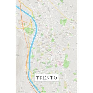 Mapa Trento color, (26.7 x 40 cm)