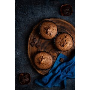 Umělecká fotografie Chocolate tartelettes, Denisa Vlaicu, (26.7 x 40 cm)