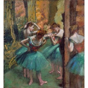 Degas, Edgar - Obrazová reprodukce Dancers in pink and green (Dancers, Pink and Green), (35 x 40 cm)