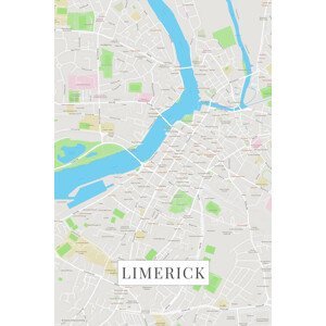 Mapa Limerick color, (26.7 x 40 cm)