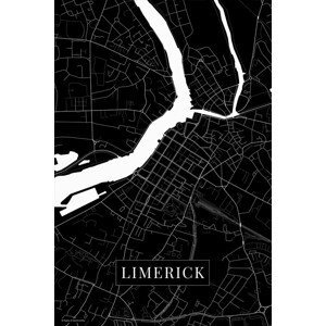 Mapa Limerick black, (26.7 x 40 cm)