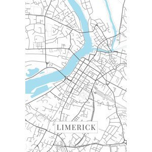 Mapa Limerick white, (26.7 x 40 cm)