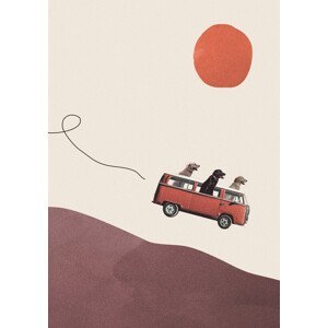 Ilustrace Adventure gang, Maarten Léon, (30 x 40 cm)