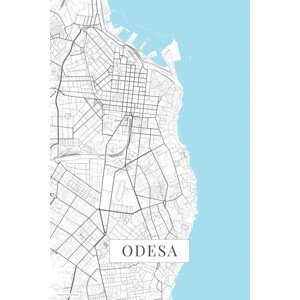 Mapa Oděsa white, (26.7 x 40 cm)
