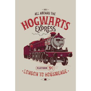 Umělecký tisk Harry Potter - Bradavický expres, (26.7 x 40 cm)