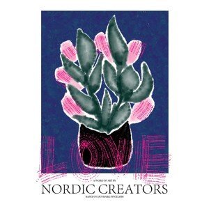 Ilustrace Flowers Love, Nordic Creators, (30 x 40 cm)