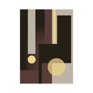 Ilustrace Grey Brown & Yellow, Nordic Creators, (30 x 40 cm)